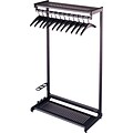 Quartet® Two-Shelf Garment Rack, Freestanding, 36, Black, 12 Hangers Included (891988)