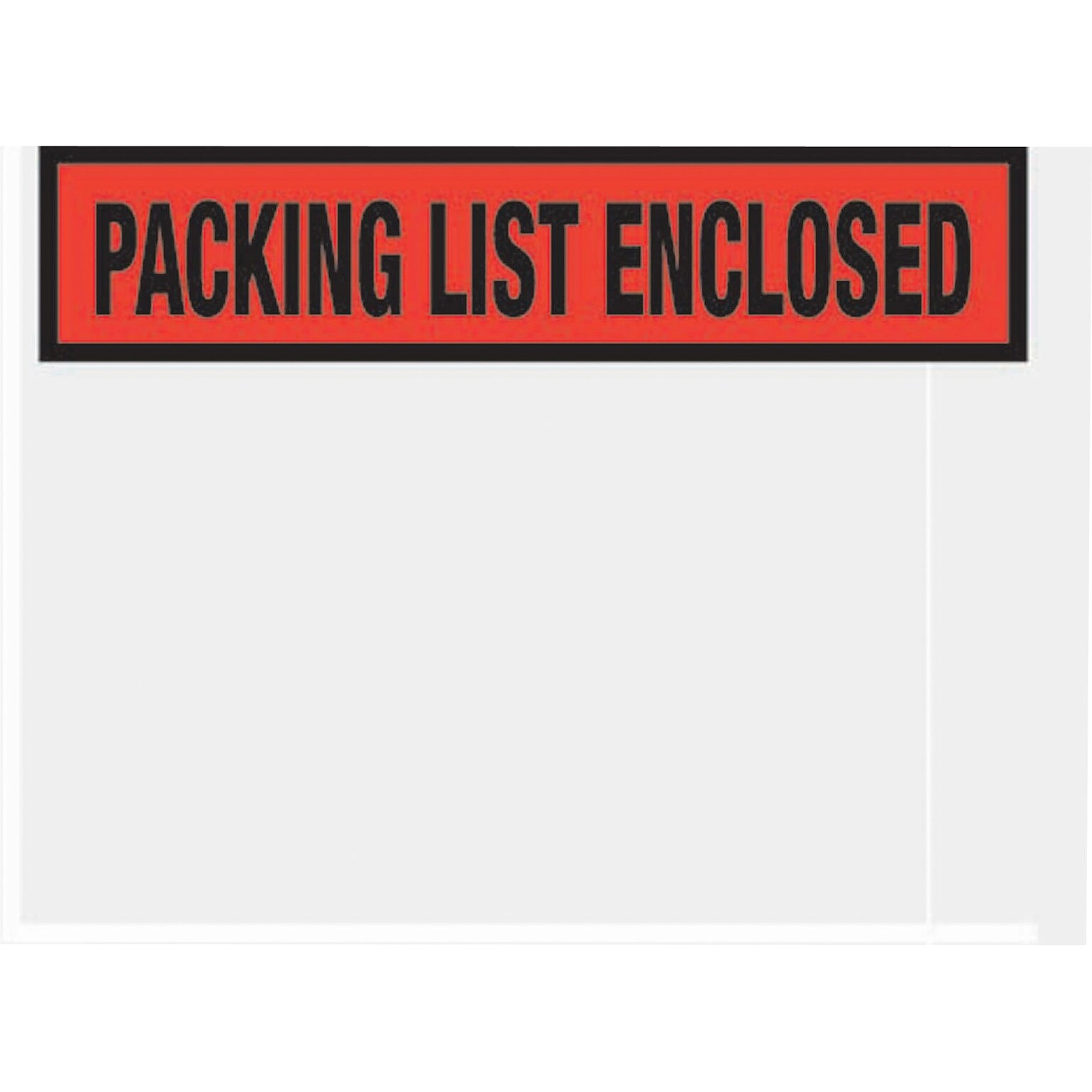 Packing List Envelopes, 4-1/2 x 5-1/2, Red Panel Face Packing List Enclosed, 1000/Case