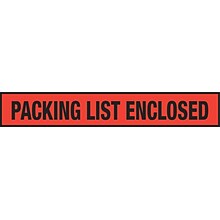 Packing List Envelopes, 4-1/2 x 7-1/2, Red Panel Face Packing List Enclosed, 1000/Case