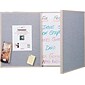 Ghent VisuALL PC Whiteboard Cabinet with Fabric Bulletin Board Exterior Doors, Gray (41302)