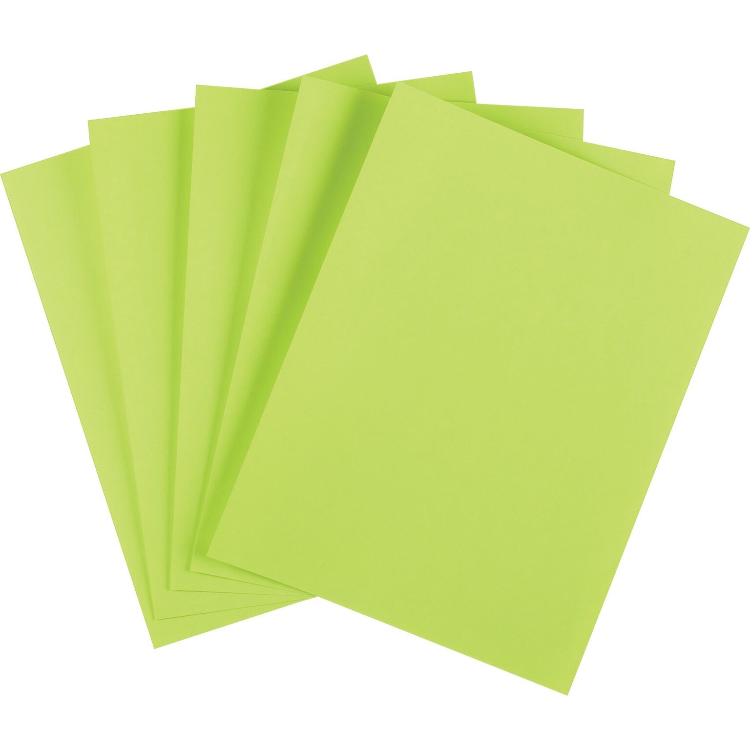 Staples® Brights Multipurpose Paper, 24 lbs., 8.5 x 11, Lime, 500/Ream (20105)