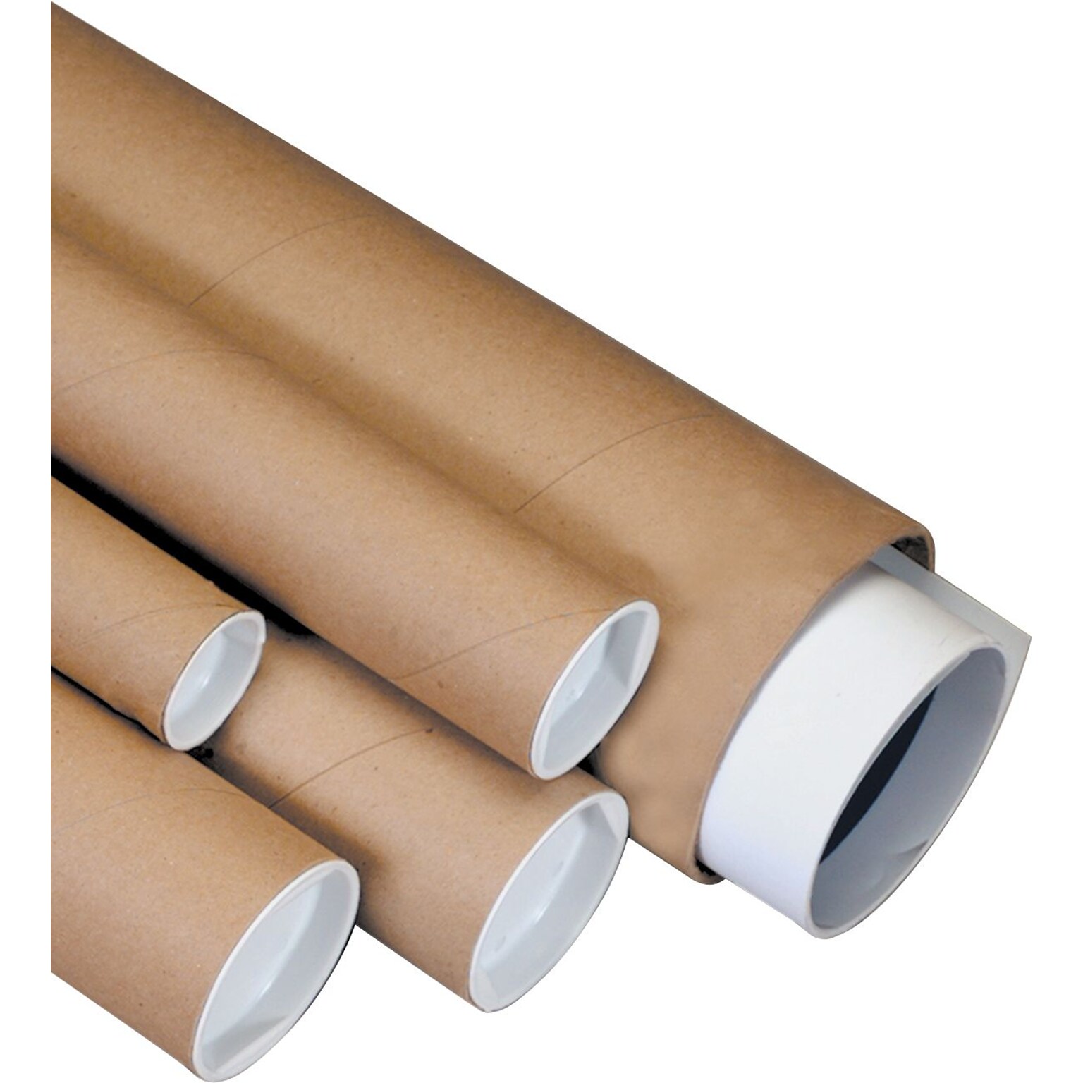 Kraft Mailing Tubes, 2-1/2 x 15, 34/Case