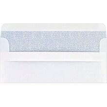 Self-Sealing Security-Tint #10 Envelopes, 4-1/8 x 9-1/2, White, 500/Box (511289/99296)