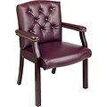 Office Star Burgundy Traditional Guest Chair, Closed Back
