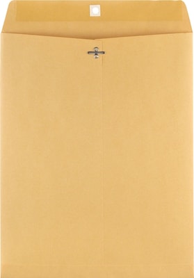 Clasp Kraft Envelopes, 11-1/2 x 14-1/2, Brown, 100/Box (535039/17082)