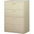 Quill Brand® Lateral File Cabinets; 30 Wide, 4-Drawer, Putty