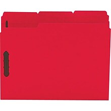 Staples® Reinforced Classification Folders, 2 Expansion, Letter Size, Red, 50/Box (TR18345)