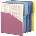 Smead Organized Up 10% Recycled File Jacket, 1 Expansion, Letter Size, Assorted, 5/Pack (75445)