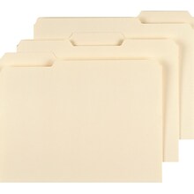 Staples® Reinforced File Folders, 1/3 Cut Tab, Letter Size, Manila, 250/Box (TR502677)
