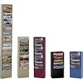 Durham® Steel Literature Rack, 5 Pocket, For 8-1/2W Paper, Blue