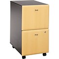 Bush Business Furniture Cubix 2 Drawer Mobile File Cabinet, Beech/Slate, Installed (WC14352PSUFA)