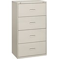 HON 400 Series 4-Drawer Lateral File Cabinet, Letter/Legal, Light Gray, 30W (OH434LQ)