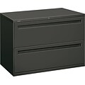 HON Brigade® 700 Series Lateral File, 2-Drawer, Charcoal (792LS)
