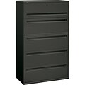 HON Brigade® 700 Series Lateral File, 5-Drawer, 64 1/4Hx42Wx18D, Charcoal