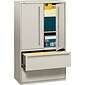 HON® 700 Series 2 Drawer Lateral File Cabinet w/Roll-Out & Posting Shelves, Light Grey, Letter/Legal, 42"W (HON795LSQ)