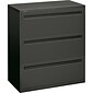 Hon® 700 Series 3-Drawer 40 7/8"H x 36"W Lateral File Cabinet, Charcoal, Legal (783LS)