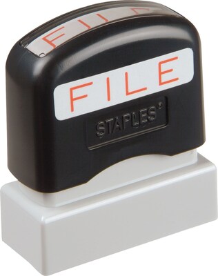 Offistamp Pre-Inked Stamp, "FILE", Red Ink (034513)