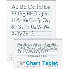 Pacon 32 x 24 Manuscript Cover Chart Tablet, Ruled, White, 25 Sheets (74710)