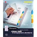 Wilson Jones® View-Tab® Transparent Dividers, 8-Tab Set, Multicolor (W55067)