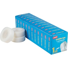 Staples® Invisible Tape Refill Rolls 3/4x36Yds; 12/Pack