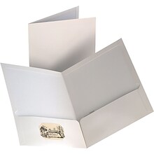 Staples® Two-Pocket Laminated Folders, White, 10/Pack (13375-CC)