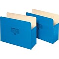 Acco® Letter Straight Cut File Pocket w/5 1/4 Expansion; Dark Blue, 10/Pack