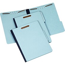 Staples® 60% Recycled Pressboard Classification Folder, 1 Expansion, Letter Size, Light Blue, 25/Bo