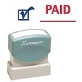 Xstamper 2-Color Title Stamps, PAID Blue/Red Ink (036029)