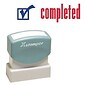 Xstamper 2-Color Title Stamps, "COMPLETED" Blue/Red Ink (036030)