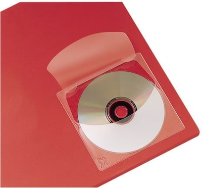 Cardinal HOLDit® Self-Adhesive CD Pockets, 5 x 5, 10/Pk
