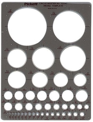 Riser Circle Master Template, 7x10x.030, 1/16 to 3D, GY