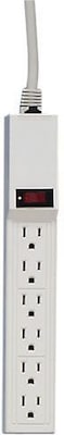 Compucessory 6 Outlet Power Strip, Gray (CCS55155)