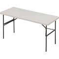 Iceberg® IndestrucTables TOO™ 1200 Series Folding Table, 60x24, Platinum