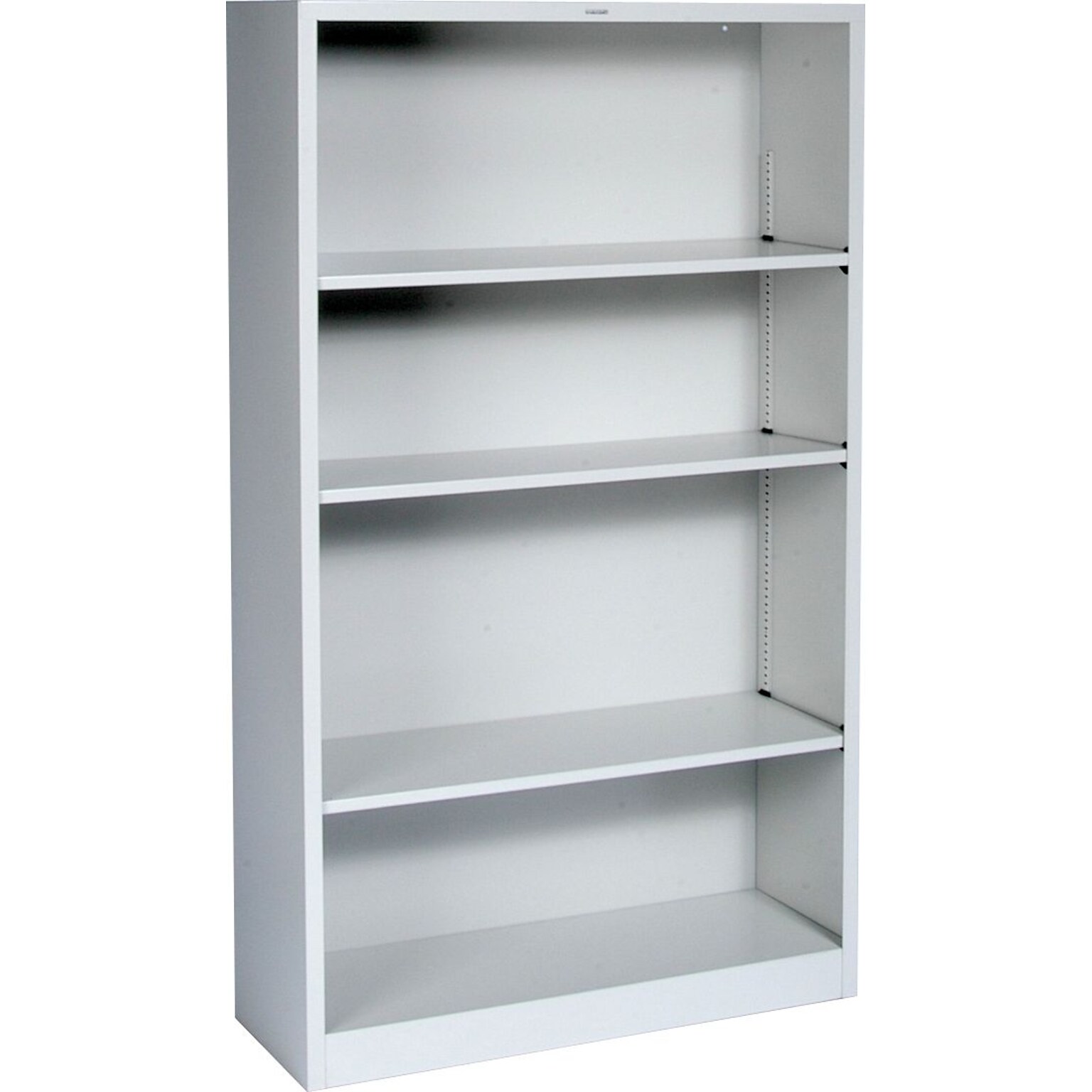 HON® Brigade Steel Bookcase, Light Gray, 4-Shelf, 59H
