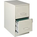 Space Solutions 2-Drawer File Cabinet, Letter-Width, Stone, 22 Deep (16870)