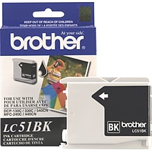 Brother LC51 Black, Cyan, Magenta, Yellow Standard Ink, 4/Pack