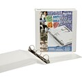 Samsill Clean Touch Standard 1 3-Ring View Binder, White (18237)