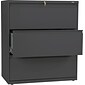 Hon® Brigade® 800 Series 3-Drawer Lateral File Cabinet, Charcoal, Letter/Legal (883LS)