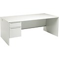 HON® 38000 Series Metal Office Suites; Single Pedestal Desk 72Wx36D; Left; Light Grey/Light Grey