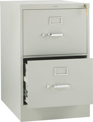 HON 310 Series Vertical File Cabinet, Legal, 2-Drawer, Light Gray, 26 1/2D NEXT2017 NEXT2Day