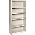 HON Brigade Steel Bookcase, 5 Shelves, 34-1/2W, Putty Finish NEXT2018 NEXTExpress