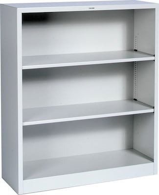 HON® Brigade™ 3-Shelf Metal Bookcase, Gray