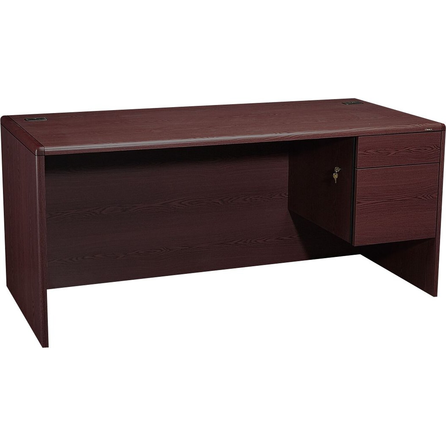 HON® 10700 Series Office Suite in Mahogany,L Workstation Right Desk, Order Left Rtn