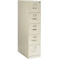 HON® 210 Series 5 Drawer Vertical File Cabinet, Putty, Letter, 28D (HON215PL)