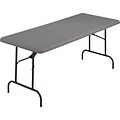 Iceberg® IndestrucTables TOO™ 1200 Series Folding Table, 96x30, Charcoal