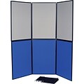 Apollo 6-Panel Display System, 72H x 72W, Gray/Blue (SB93516)