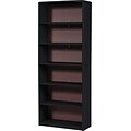Safco ValueMate Economy 6-Shelf 80H Steel Bookcase, Black (7174BL)