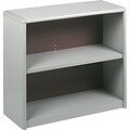 Safco ValueMate Economy 2-Shelf 28H Steel Bookcase, Gray (7170GR)