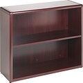 HON® 10700 Series Office Suite in Mahogany, 2-Shelf Bookcase