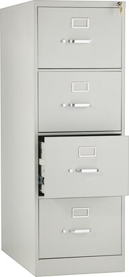 HON® 210 Series 4 Drawer Vertical File Cabinet, Legal, Light Grey, 28D (HON214CPQ)